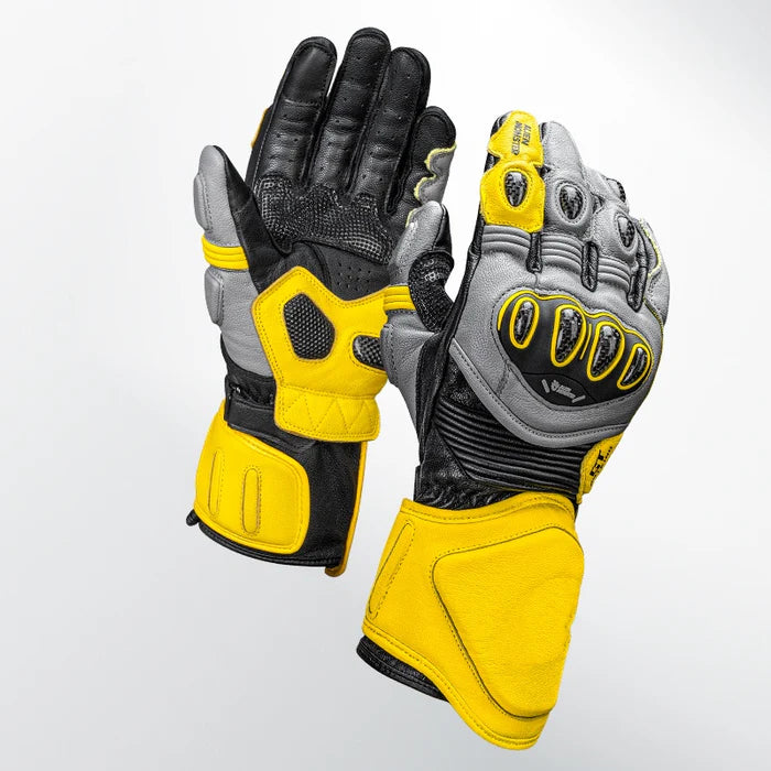 CE2 Certified Carbon Fiber & Genuine Leather Track Cycling Gloves- G21