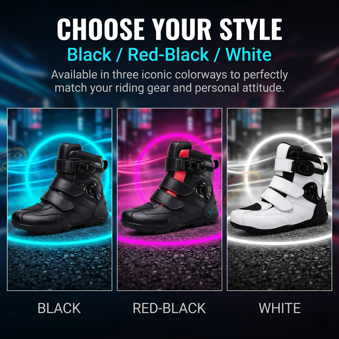 Convenient Velcro Motorcycle Riding Boots-K108