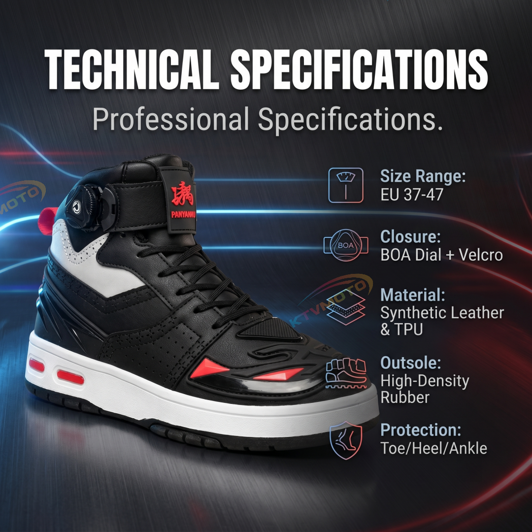 BOA Quick-Lacing Motorcycle Riding Shoes-K48