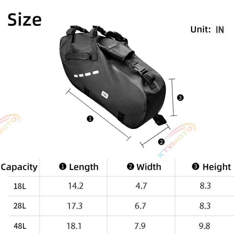 Motorcycle waterproof quick-release wear-resistant side bag-B26