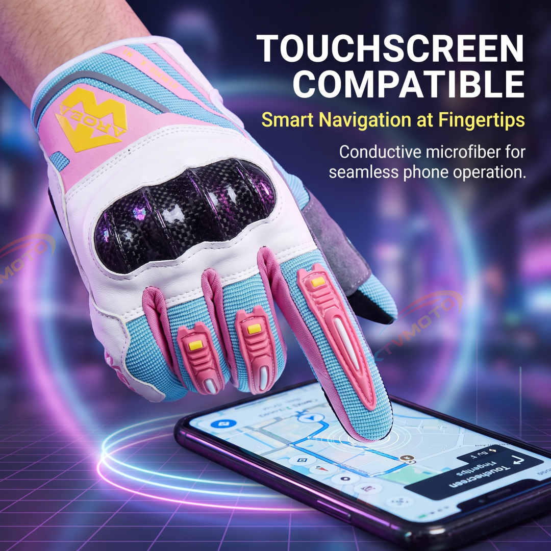 Flame-style motorcycle riding gloves made of carbon fiber-G87