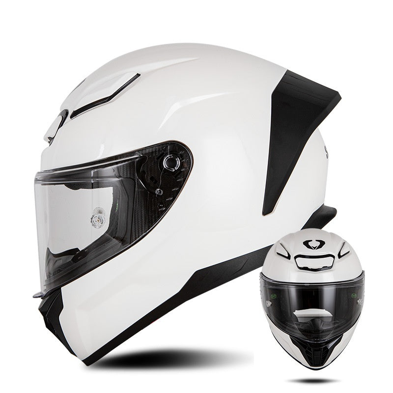 Carbon fiber textured motorcycle helmet racing equipment — I56