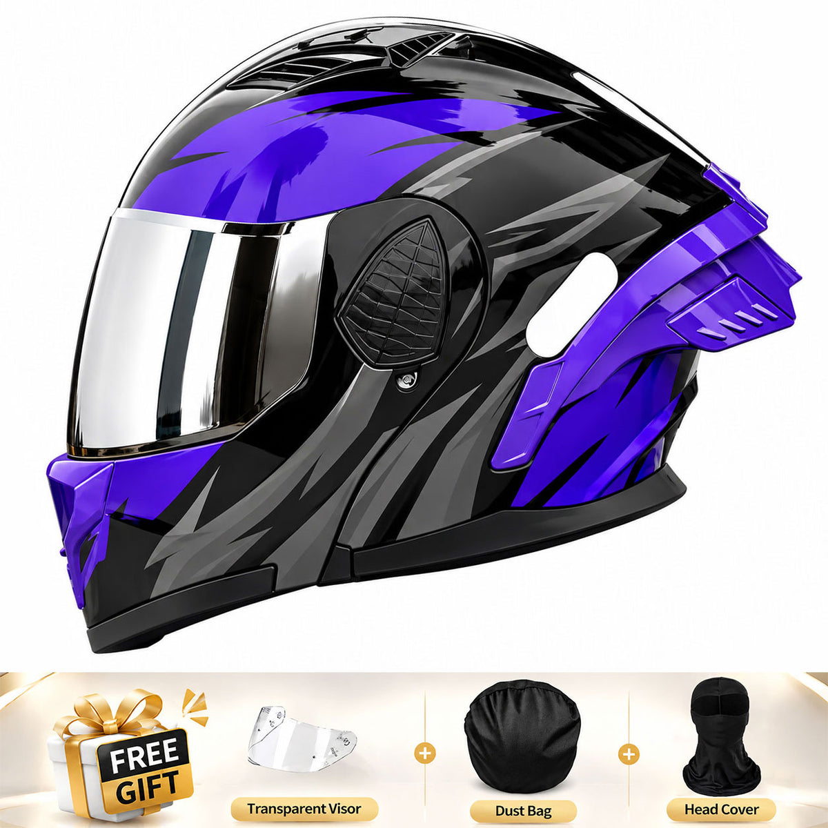 Full-face/Modular Motorcycle Helmet for Cruiser Riding-I306