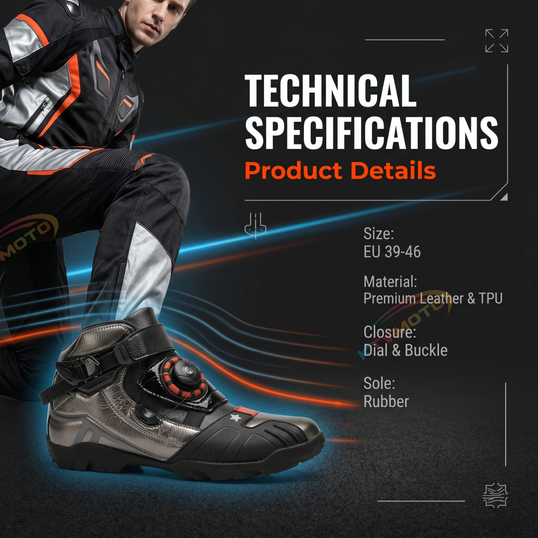Off-road adventure motorcycle riding boots-K83