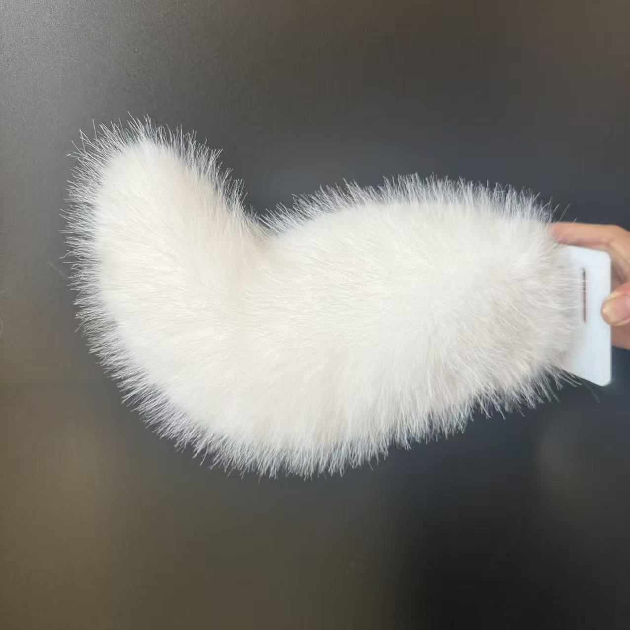 Plush fox tail prop for motorcycle cosplay – remote and voice-controlled-P01