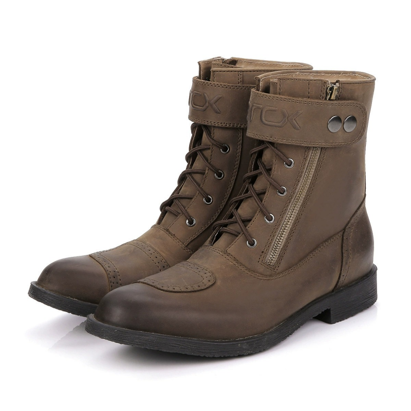 Retro Motorcycle Riding Boots Made of Top-Grain Cowhide-K166