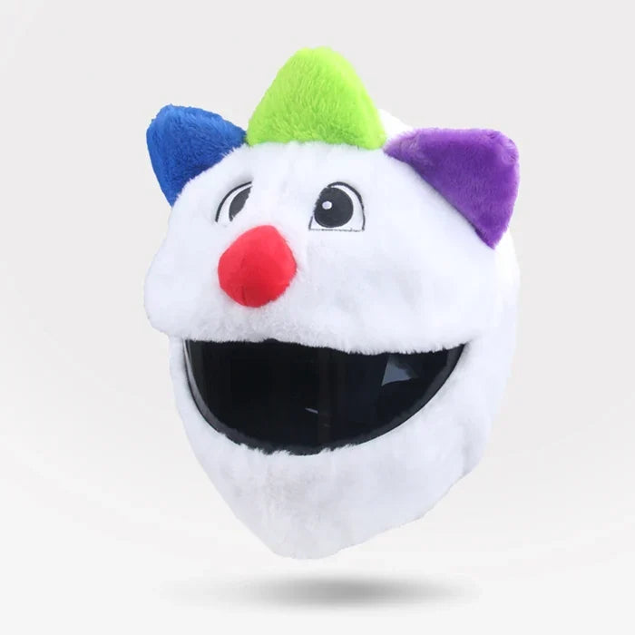Funny motorcycle helmet covers-White clown