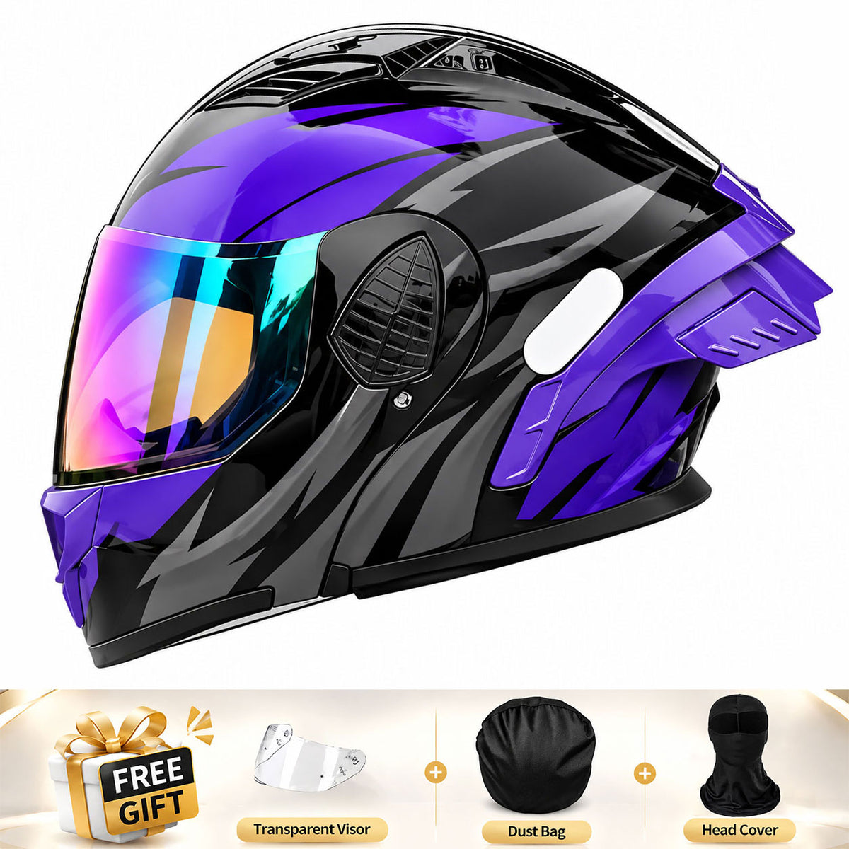 Full-face/Modular Motorcycle Helmet for Cruiser Riding-I306