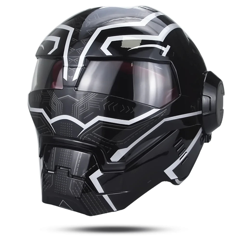 DOT Iron Man/Iron Patriot Motorcycle Helmet-I11