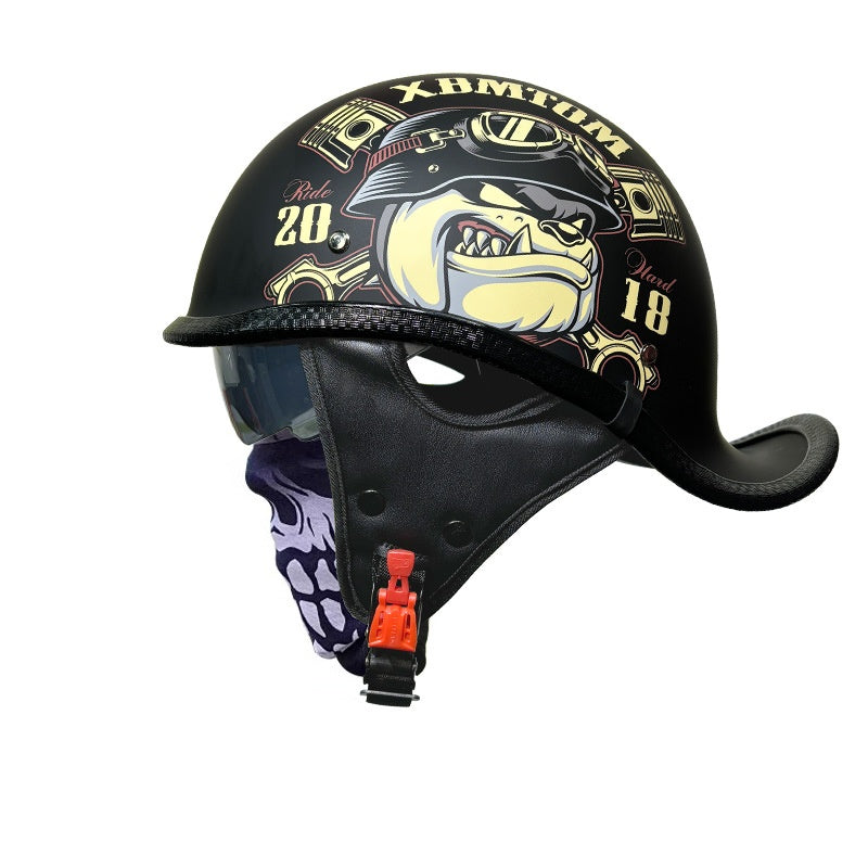 Retro motorcycle half helmet-I131