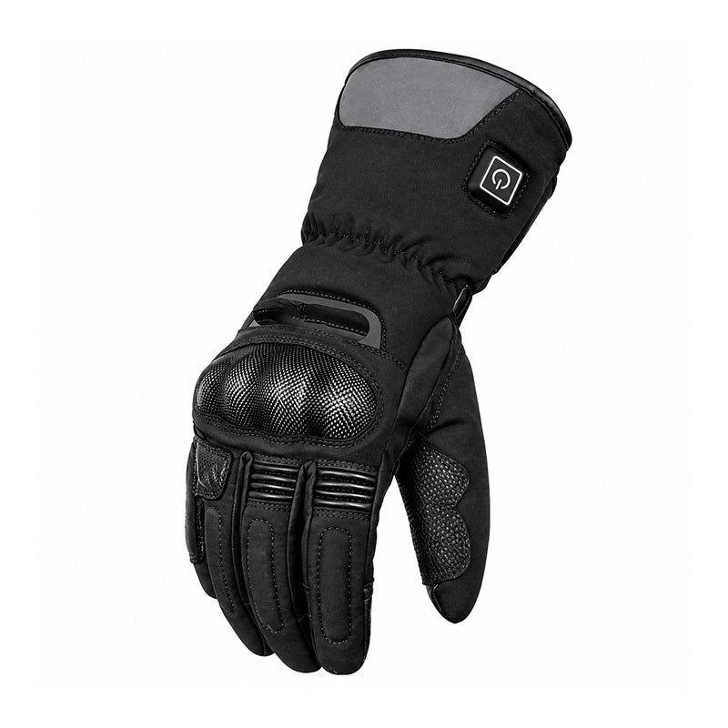 KTVMOTO Heated Genuine Leather Motorcycle Gloves with Hard Protective Cover - G26