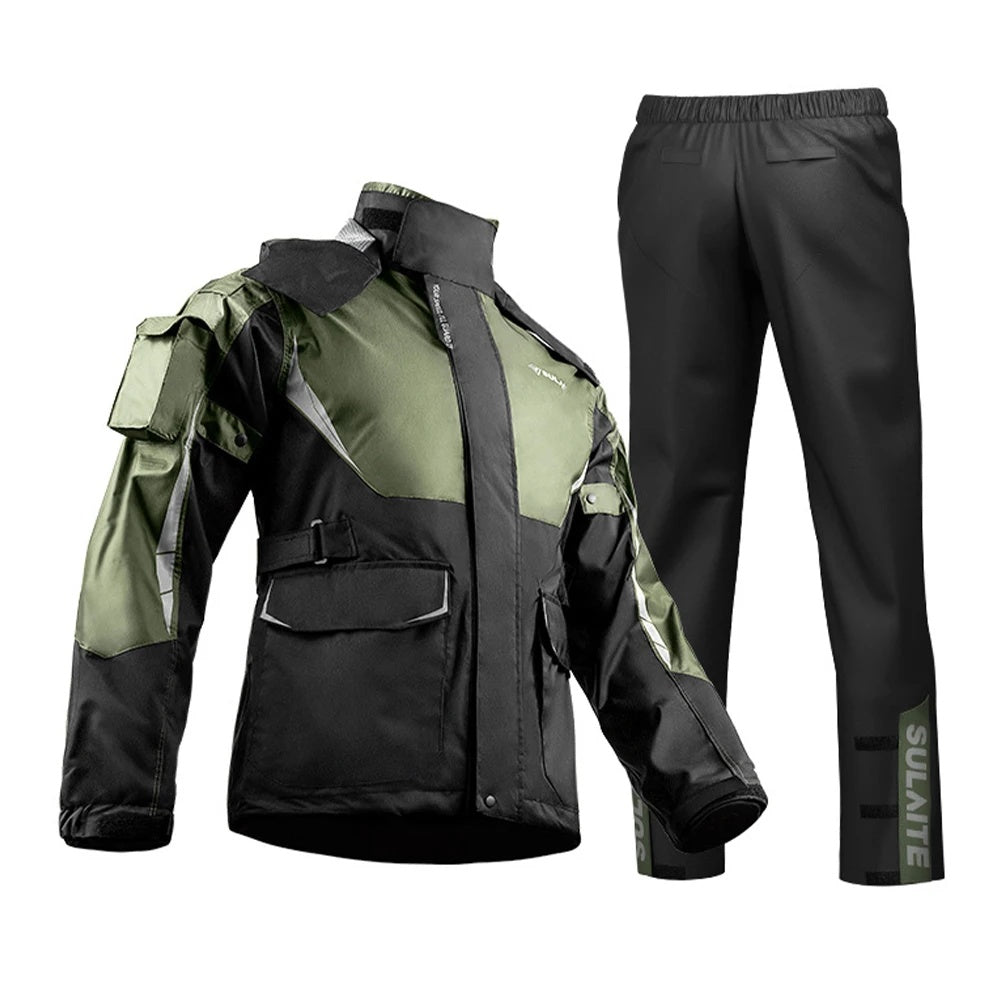 Split Patch Motorcycle Jacket Motorcycle outdoor riding breathable rainproof split suit-C07