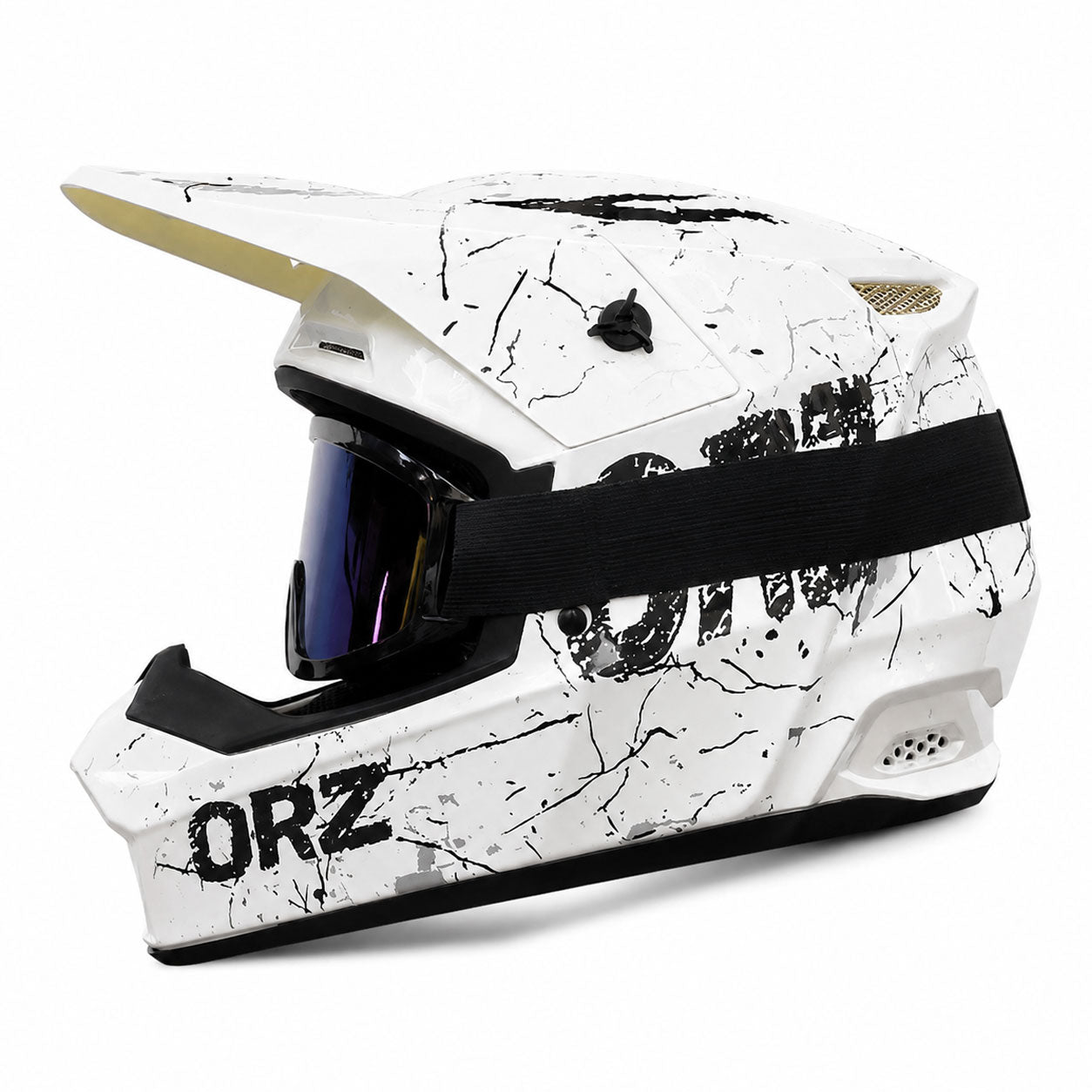 Stylish off-road motorcycle helmet with goggles-I173