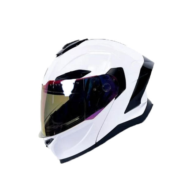 Modular motorcycle helmet with dual flip-up visor (DOT) approved-I66