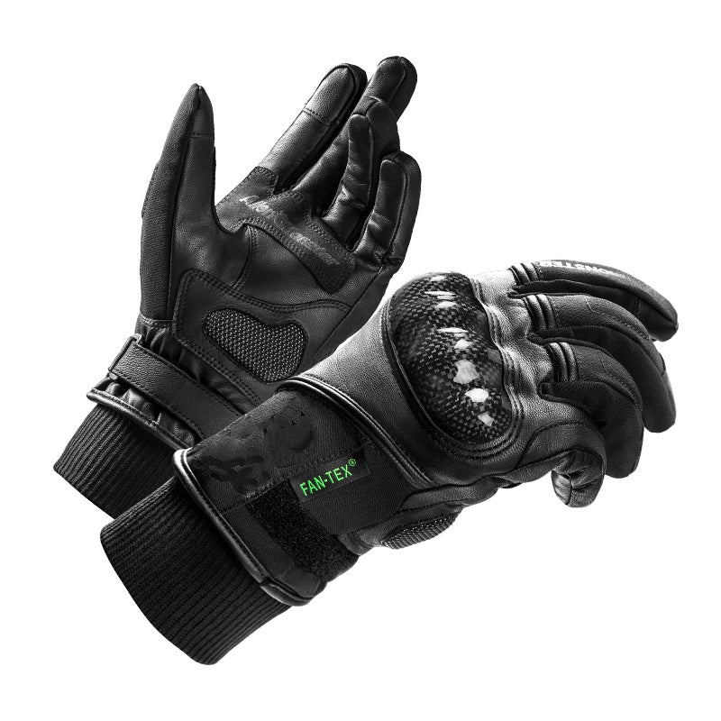 Winter Waterproof Touchscreen Leather Motorcycle Gloves-G08