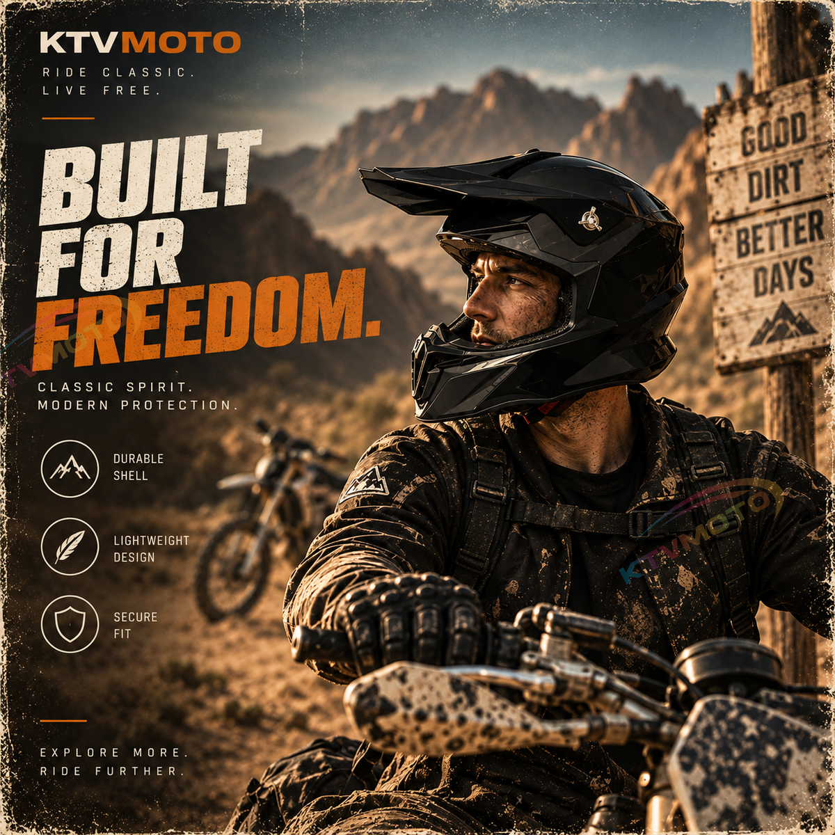 KTVMOTO Professional off-road motorcycle helmet-I46