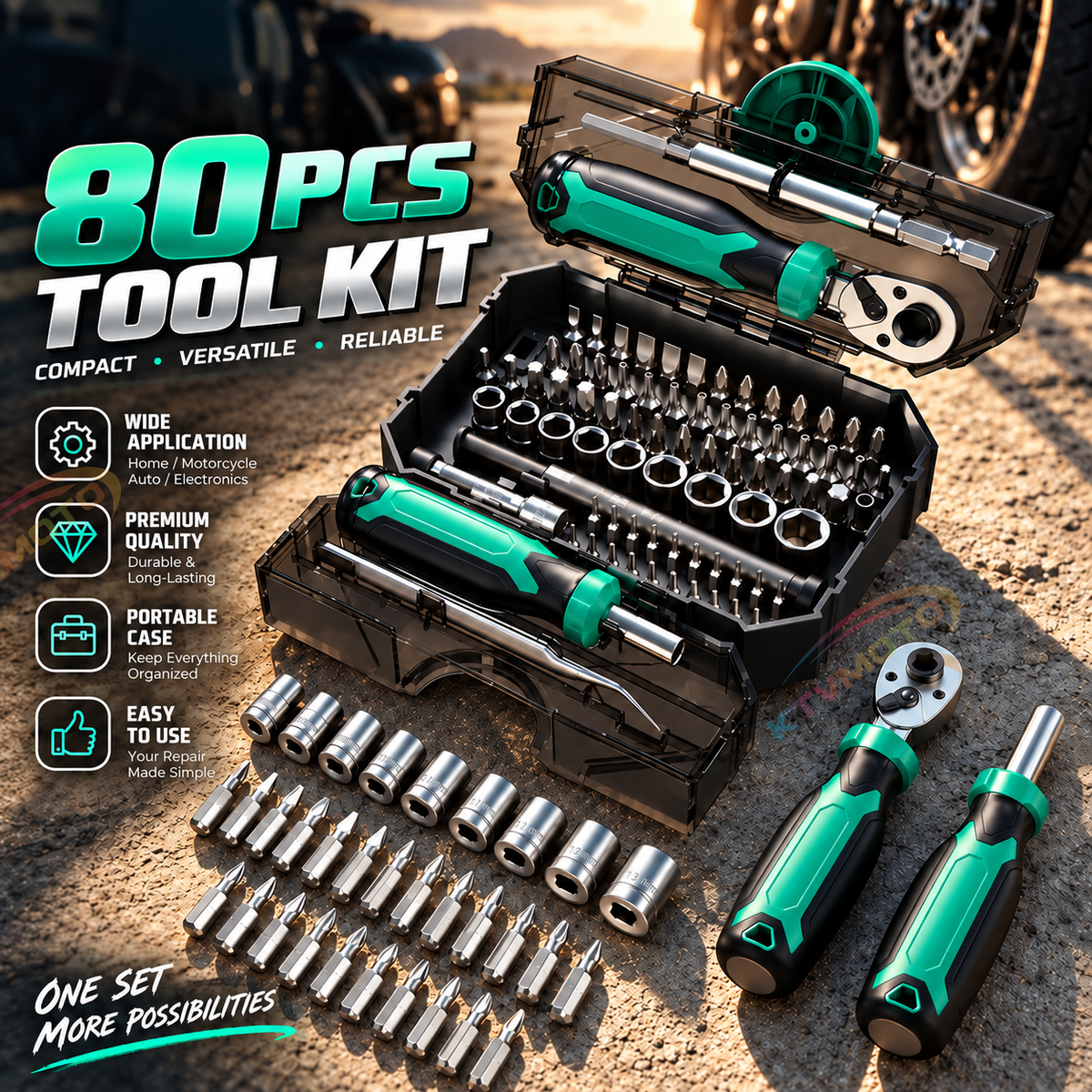KTVMOTO Motorcycle Maintenance Portable Repair Set-MT03
