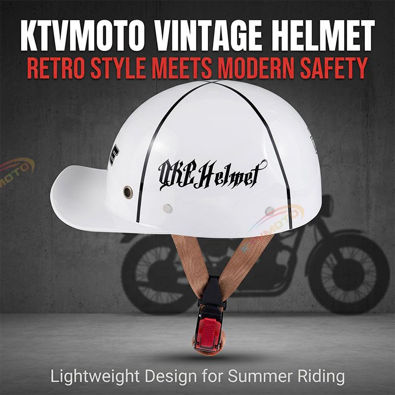 Retro baseball cap motorcycle half helme-I14