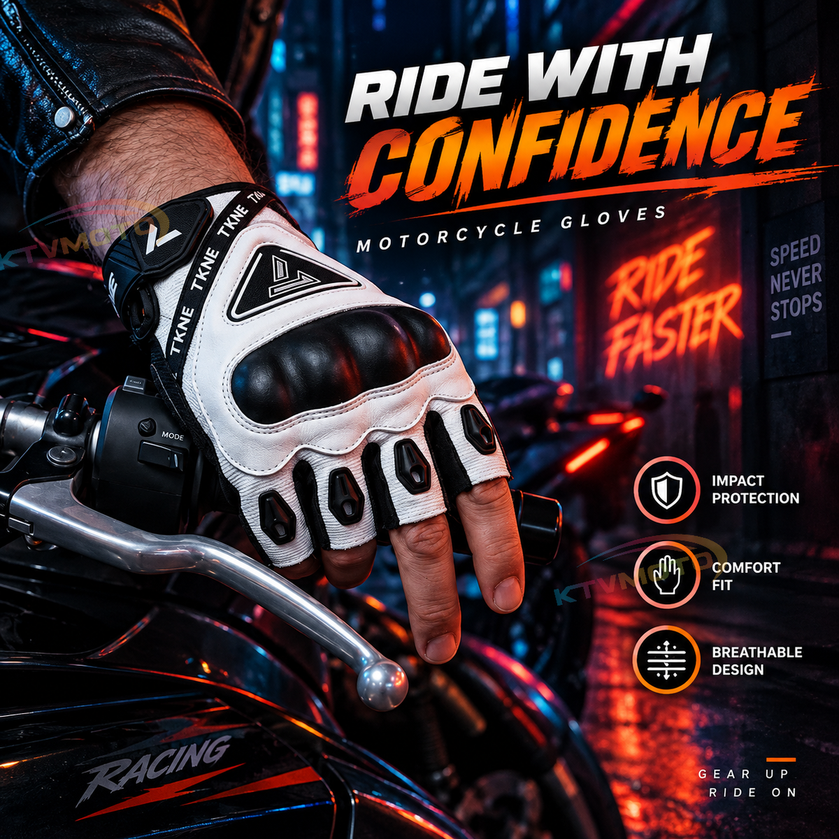 Carbon Fiber Motorcycle Gloves – Protective, Windproof & Touchscreen-Compatible-G60