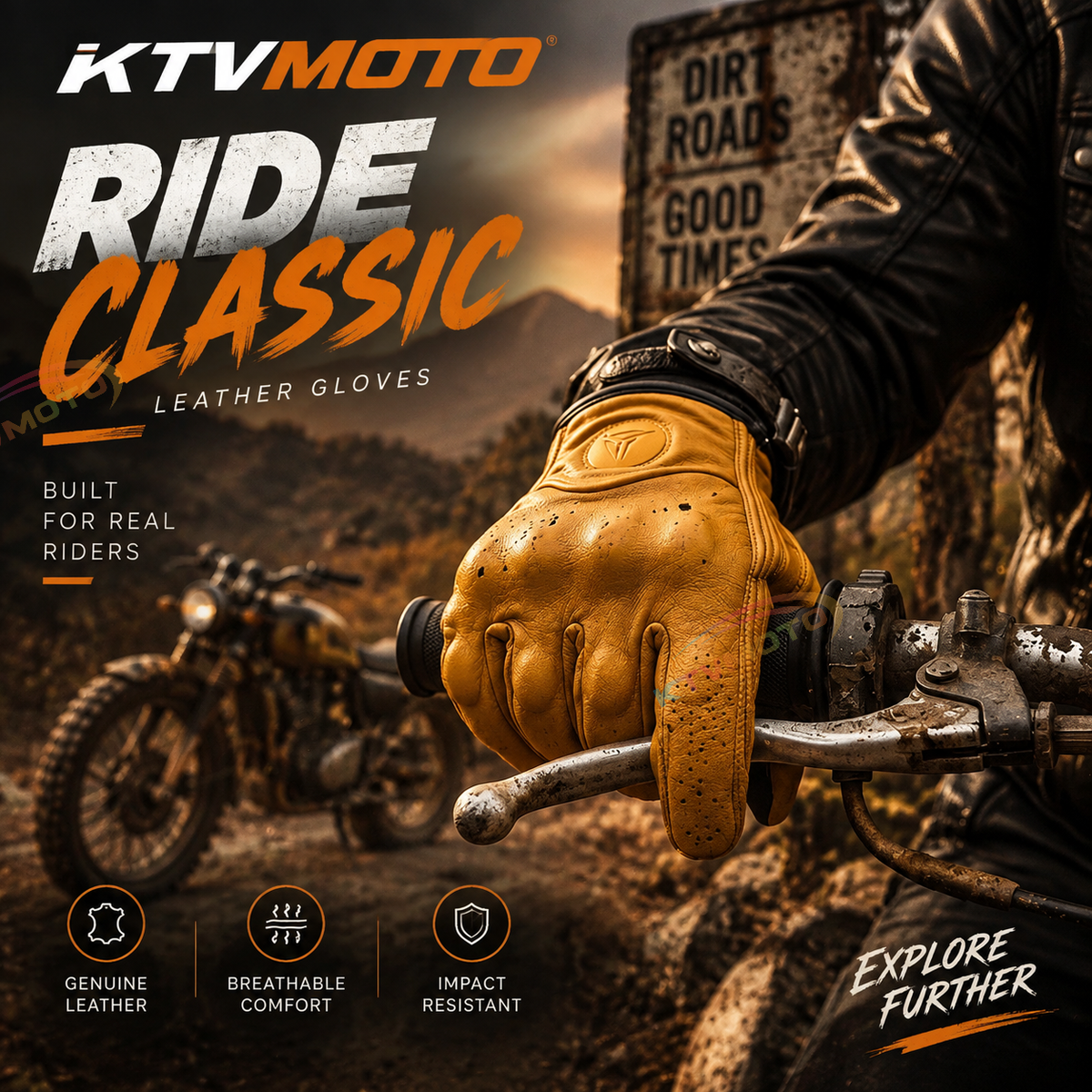 KTVMOTO Full-Finger Off-Road Motorcycle Gloves – Windproof | Breathable-G63