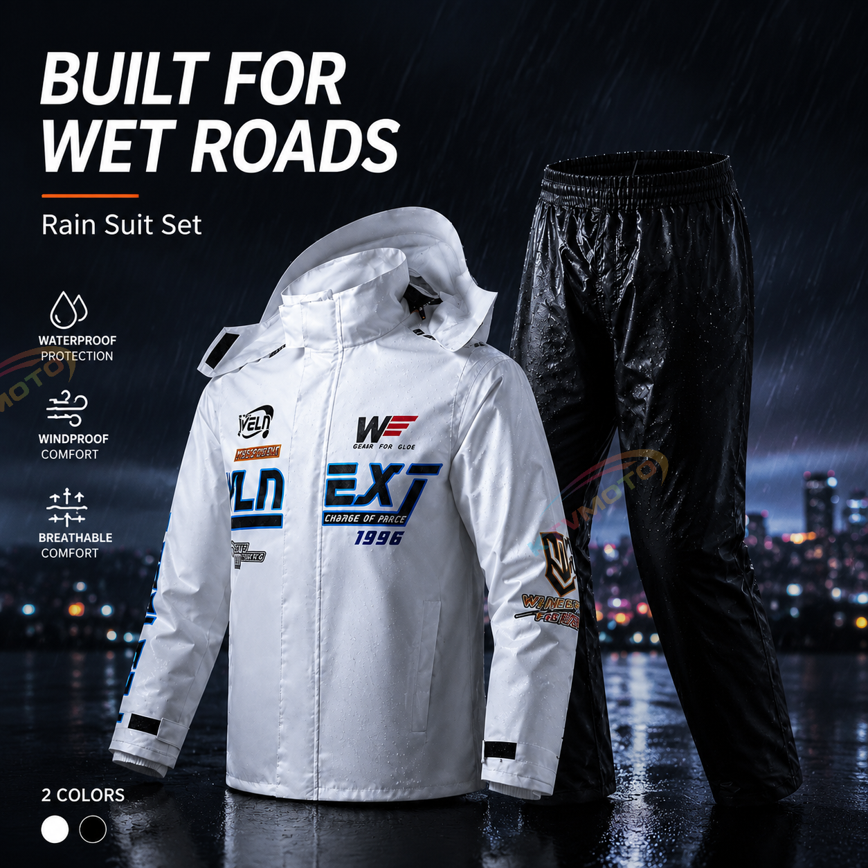 Two-piece cycling raincoat set-C17