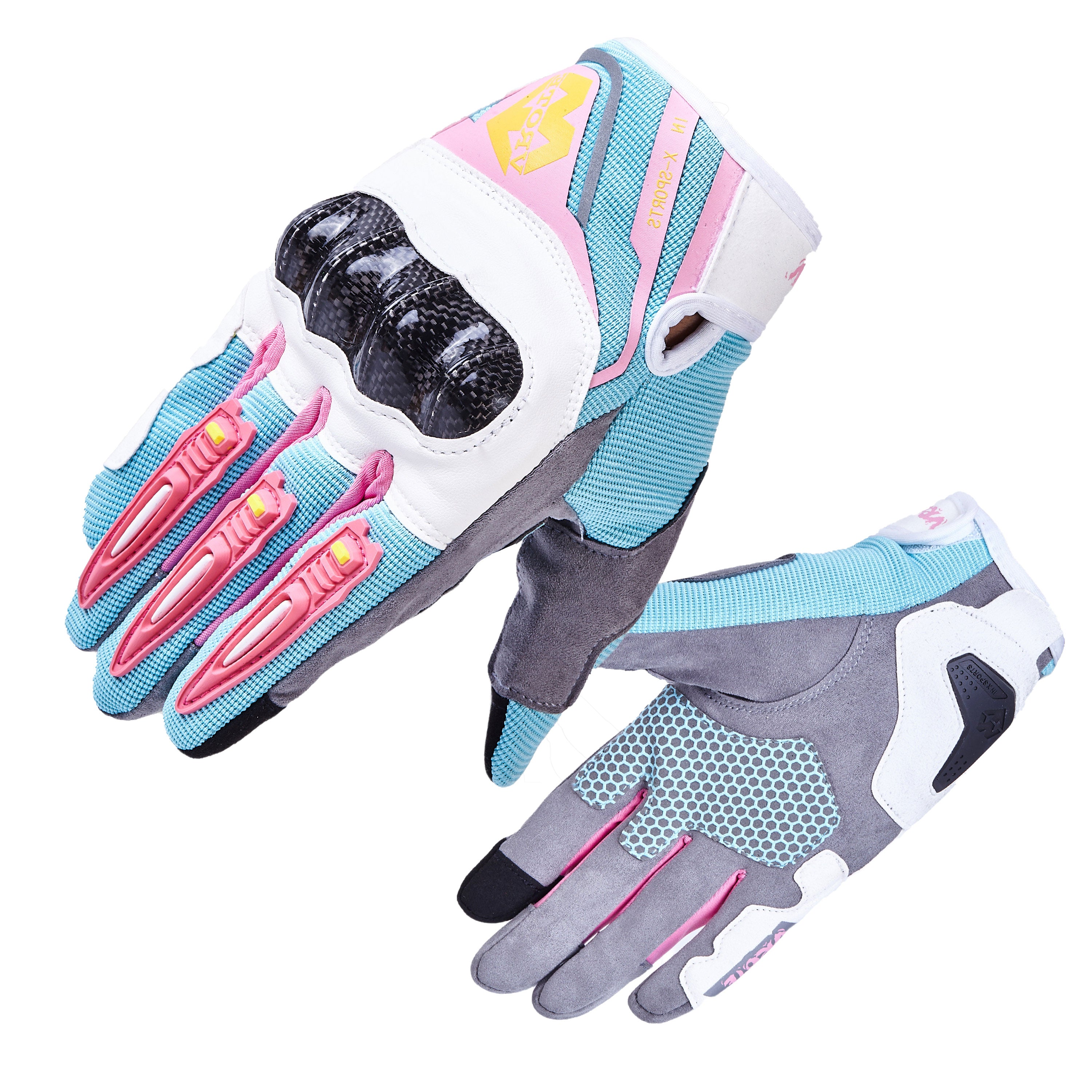 Flame-style motorcycle riding gloves made of carbon fiber-G87