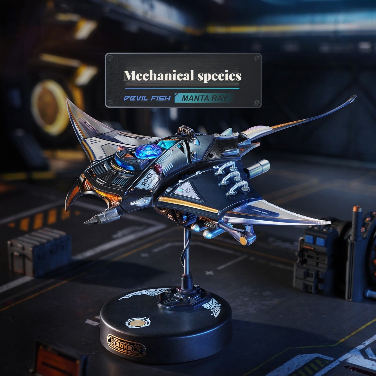 Manta ray mechanical species DIY handmade 3D puzzle