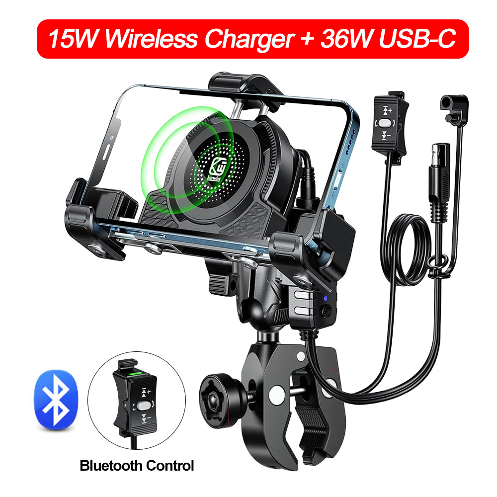 No-blocking camera shock-absorbing anti-theft motorcycle phone holder-M45