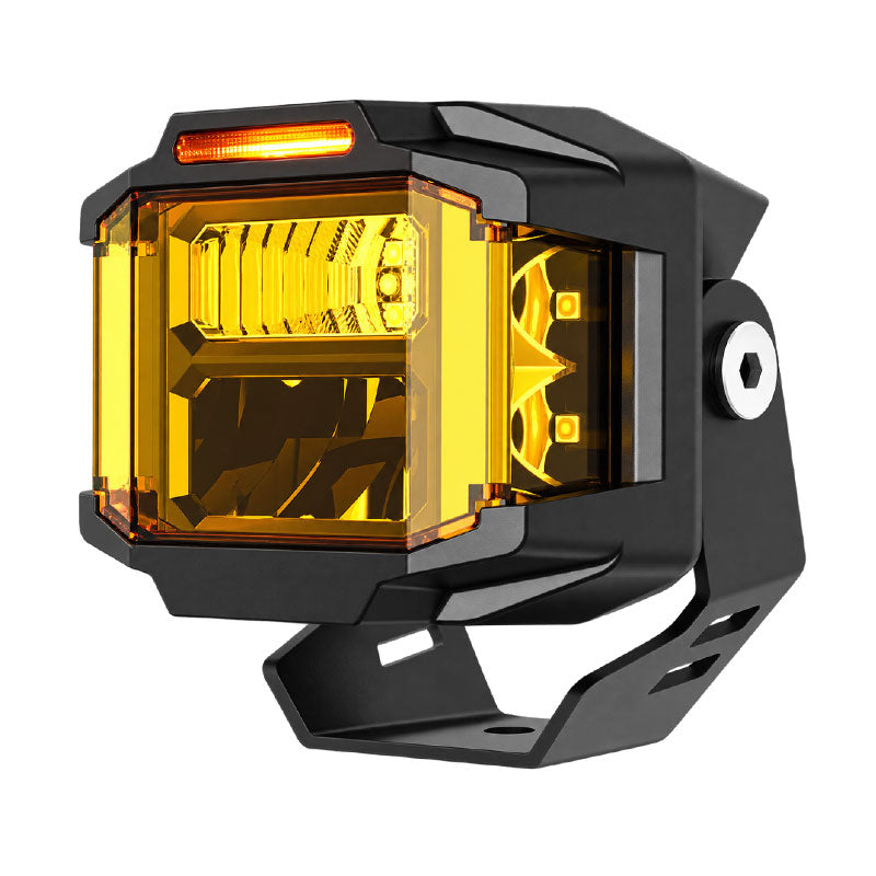 KTVMOTO Motorcycle LED Driving Light with Dual Color Beam-D29