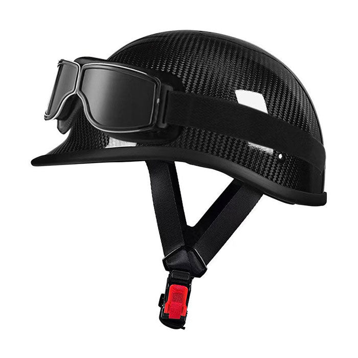 Carbon Fiber Vintage Motorcycle Half Helmet-I135