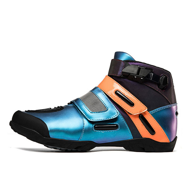 Stylish and colorful motorcycle riding ankle boots-K122