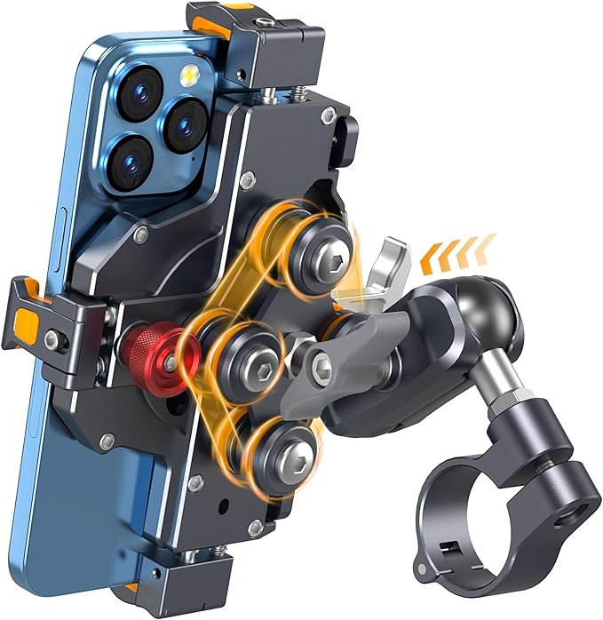 🔥Aluminum alloy double shock absorption mobile phone holder-M27