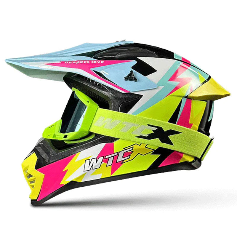 Colorful motocross helmets and goggles-I61