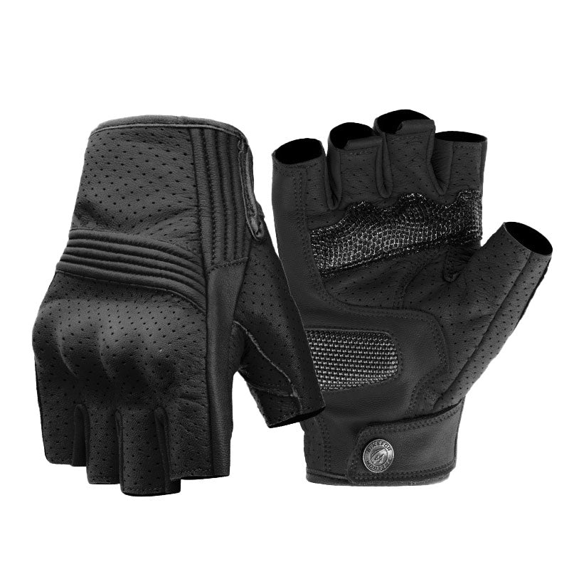 Genuine leather retro cruiser motorcycle gloves for all seasons-G95