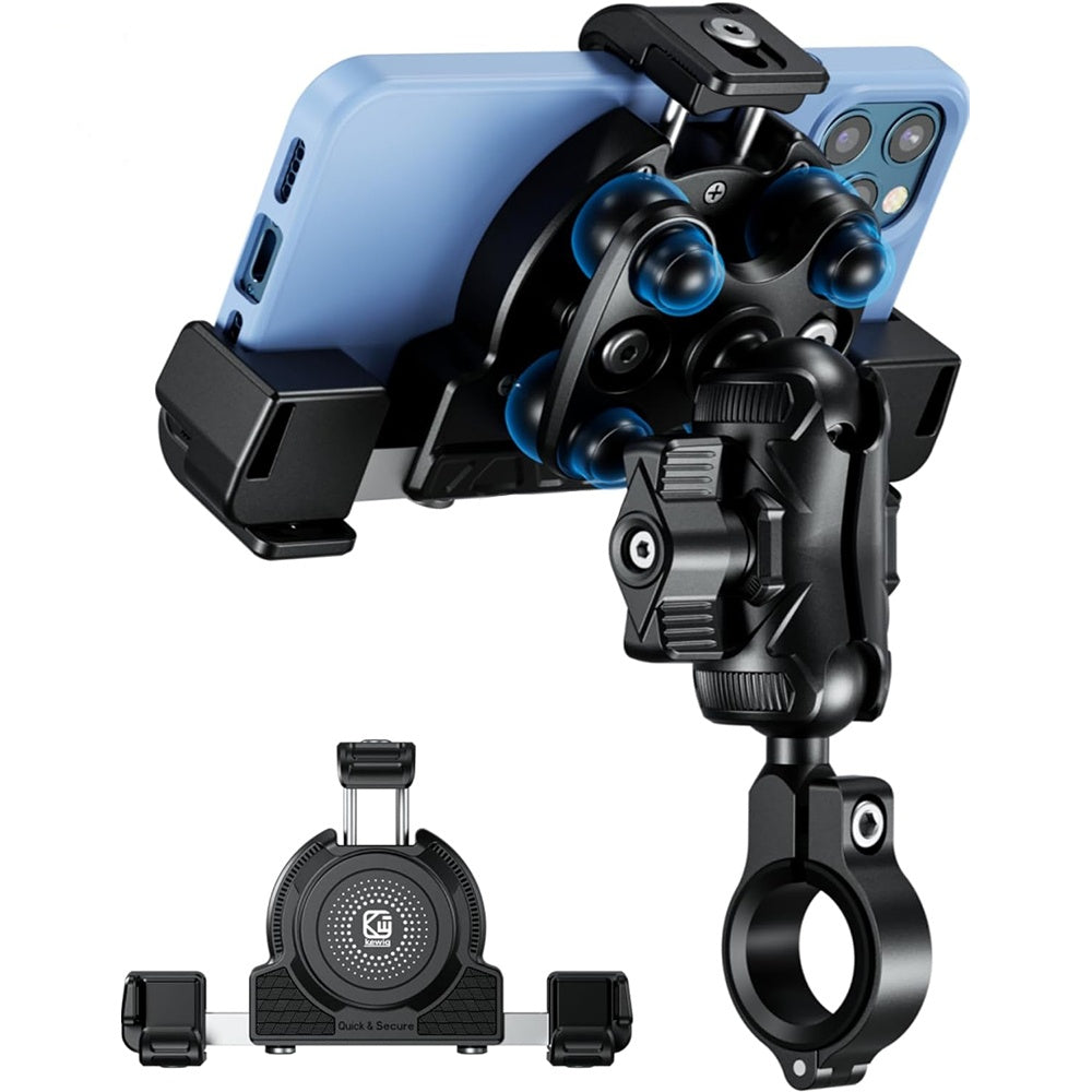 No-blocking camera shock-absorbing anti-theft motorcycle phone holder-M45