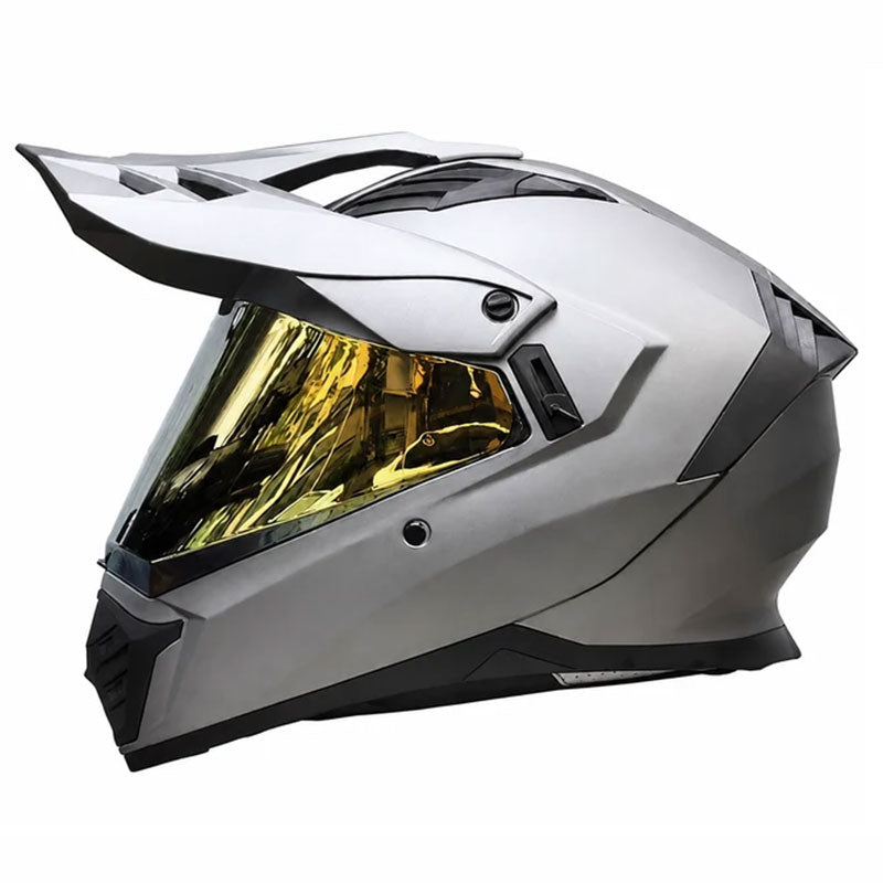 KTVMOTO Adventure Full Face Motorcycle Helmet with Peak Visor for Riding-I228