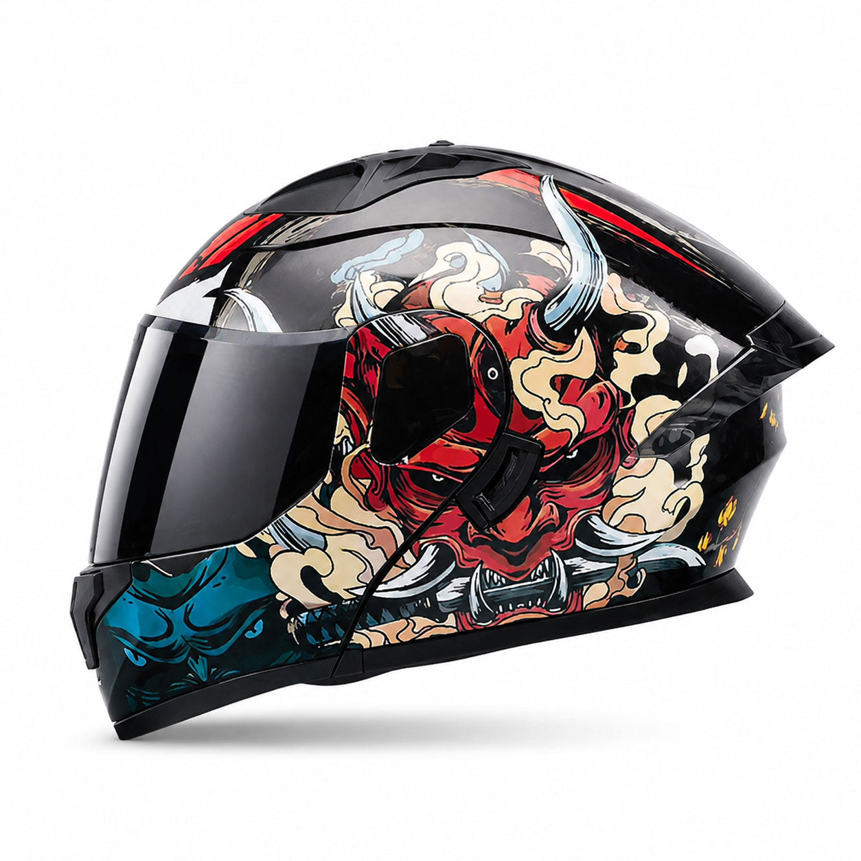Cool modular motorcycle helmet with dual visors-I184