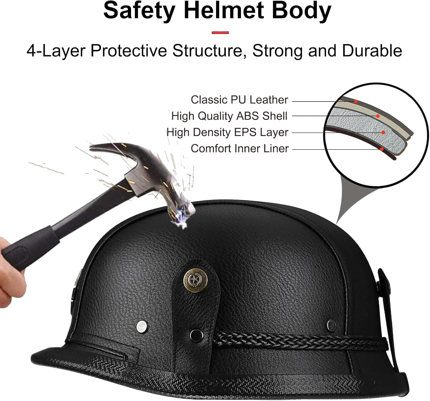 Pedal German Steel Helmet Cruise Retro Half Helmet - I15