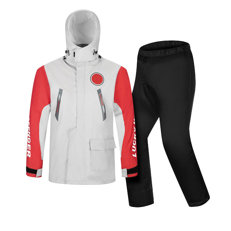 Stylish two-piece outdoor motorcycle rain suit-C11