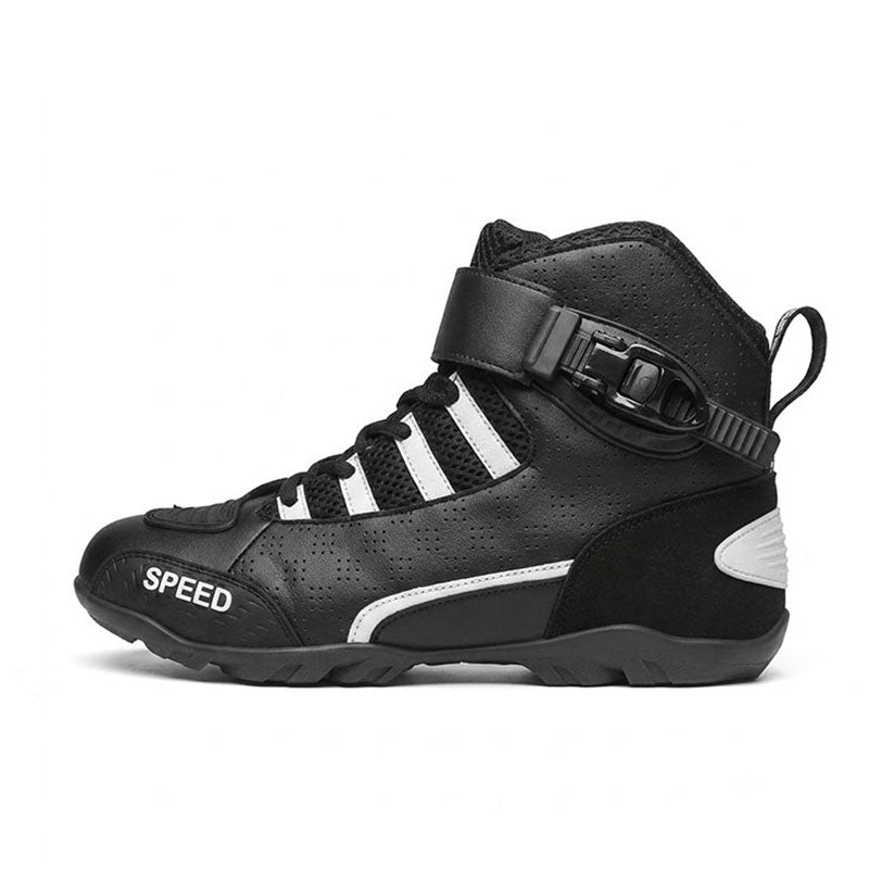 Motorcycle racing boots with crash and fall protection-K93