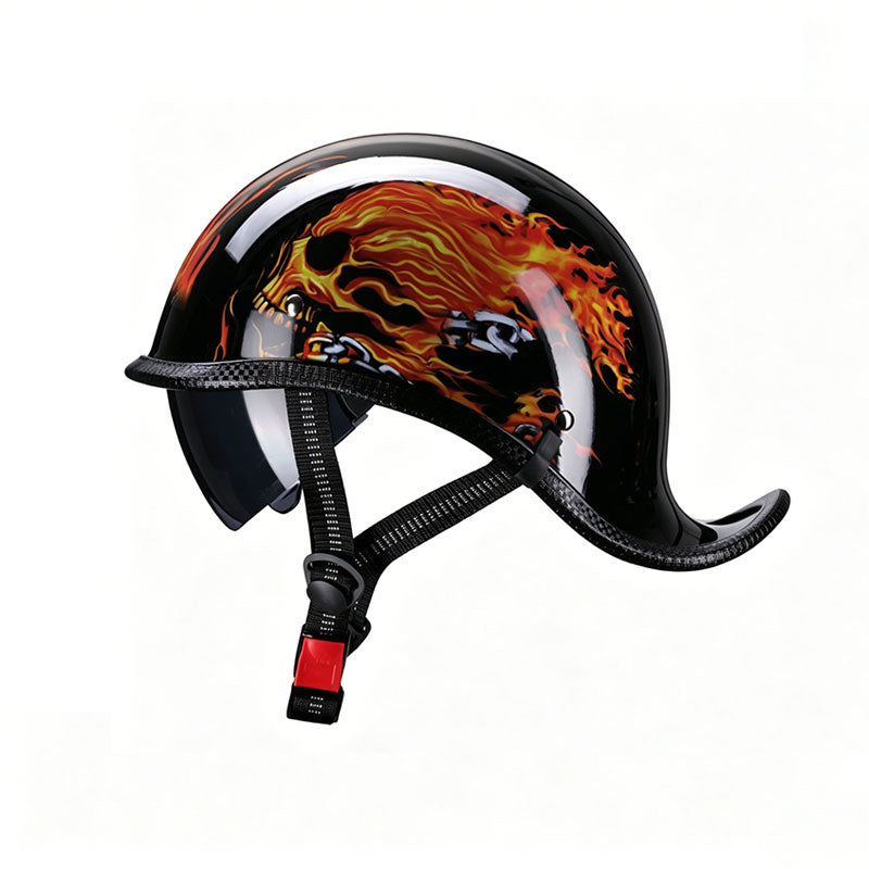 Retro motorcycle half helmet-I131