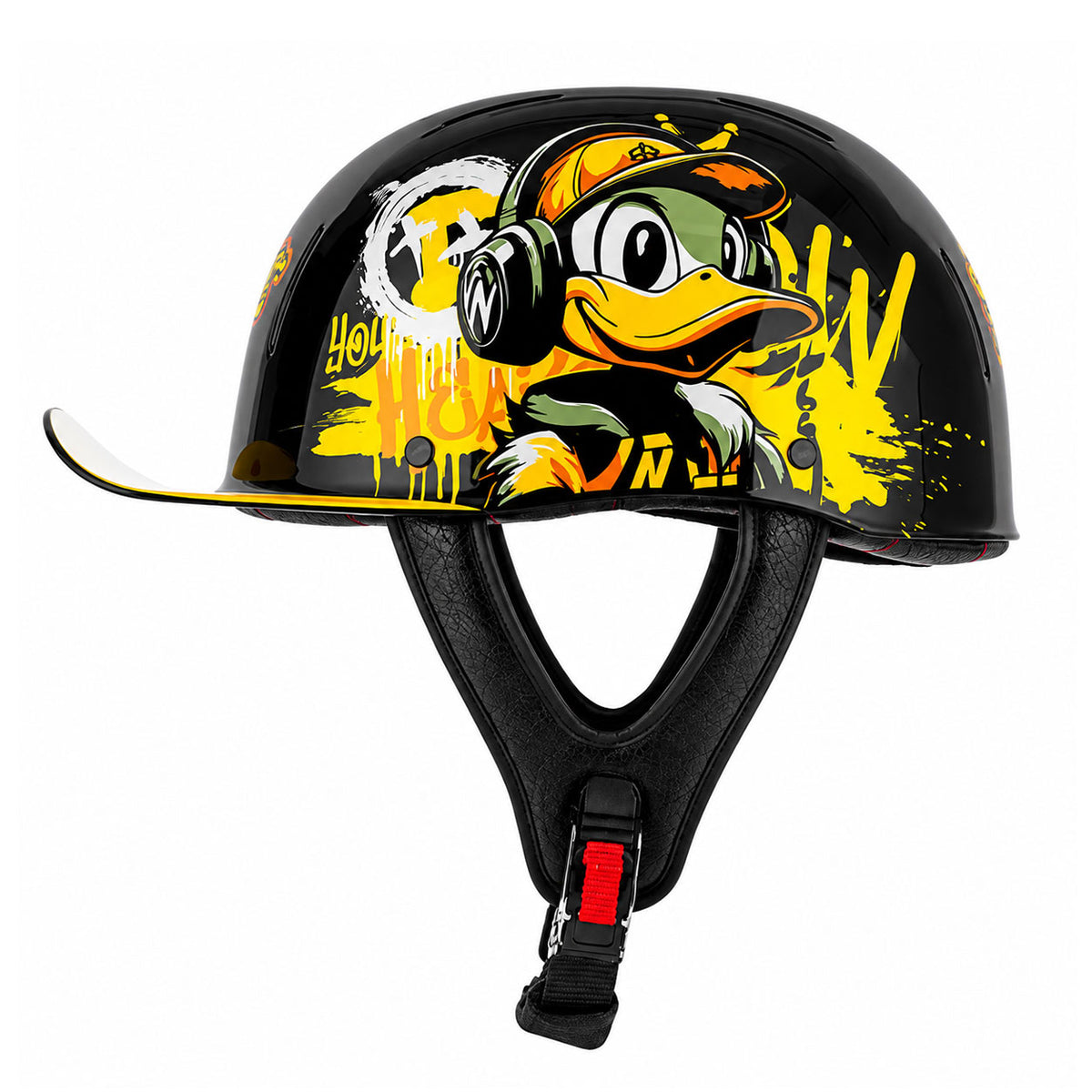 Retro Carbon Fiber Breathable Half-Helmet for Cruiser Motorcycles-I292