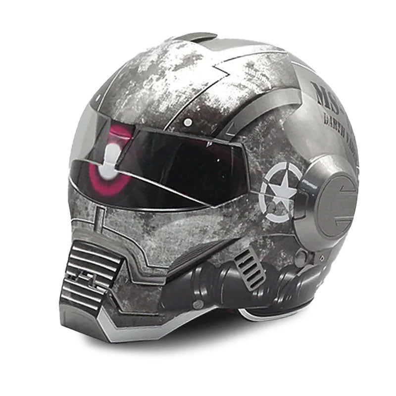 DOT Iron Man/Iron Patriot Motorcycle Helmet-I11