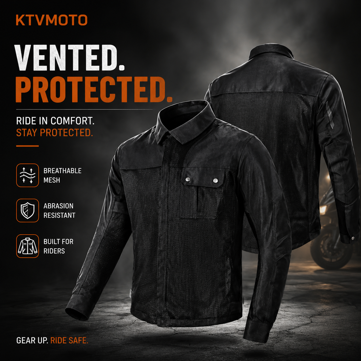 CE certified retro motorcycle riding protective clothing-J86