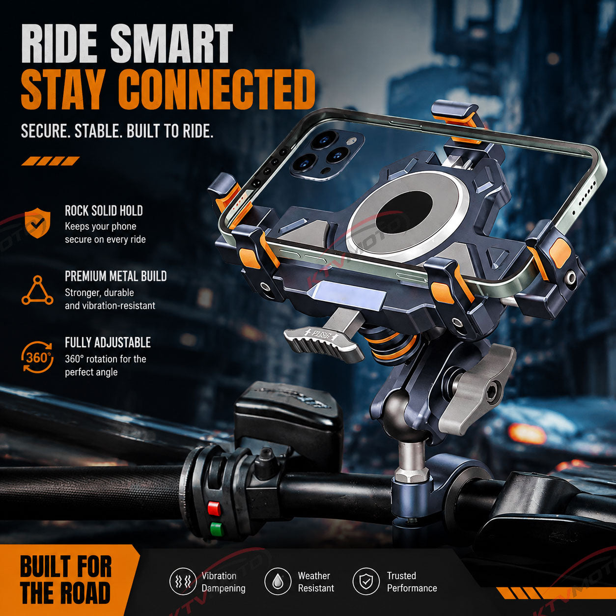 🔥Aluminum alloy double shock absorption mobile phone holder-M27