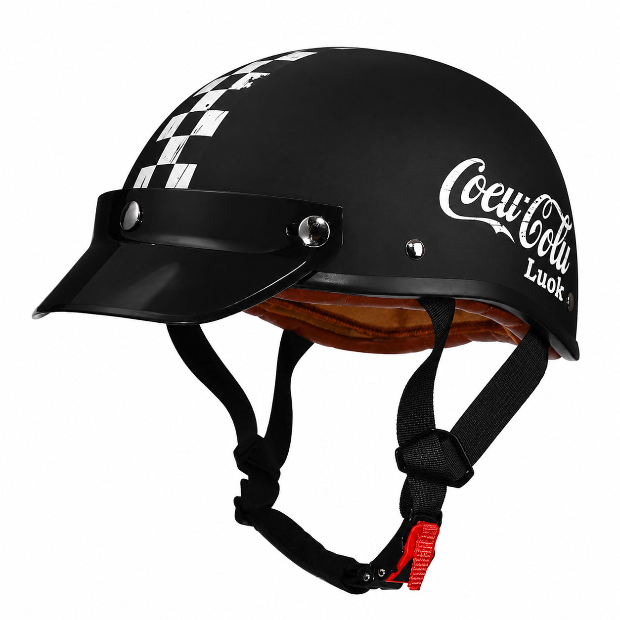 Retro half-helmet, summer travel gear-I18