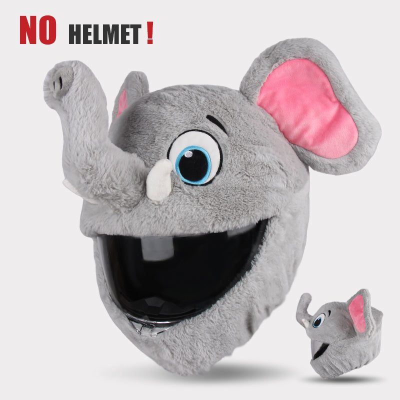 Funny motorcycle helmet covers-Elephant Gray