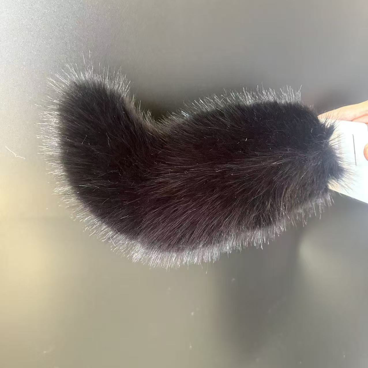 Plush fox tail prop for motorcycle cosplay – remote and voice-controlled-P01