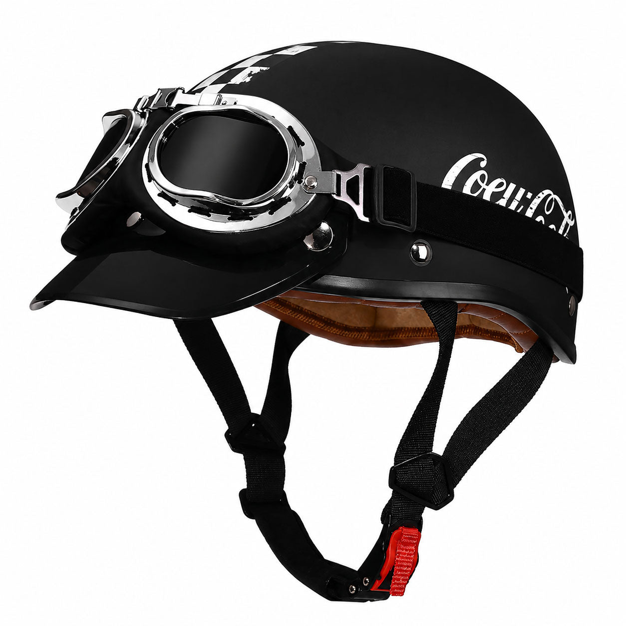 Retro half-helmet, summer travel gear-I18
