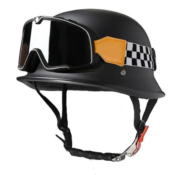 DOT Retro Motorcycle Cool Goggles Half Helmet-I12
